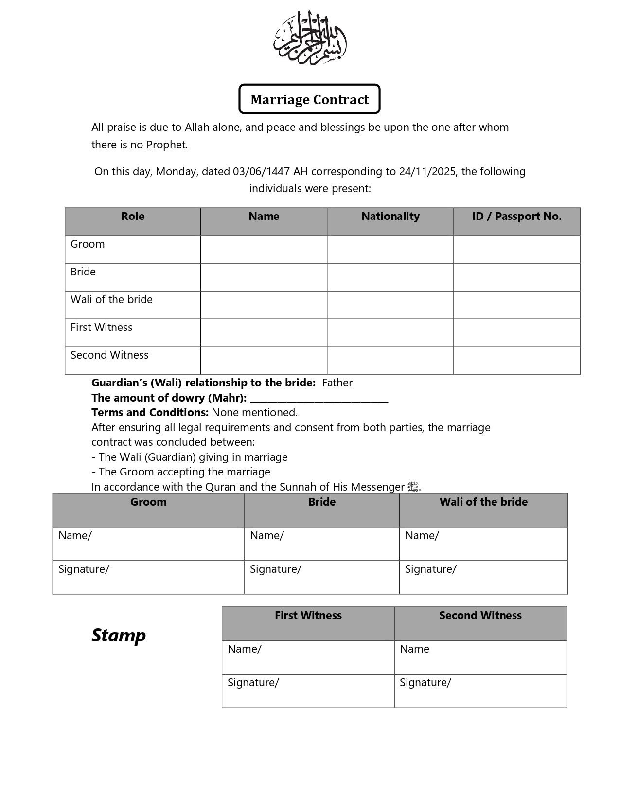 Nikah in Makkah or Madinah